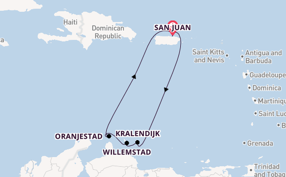 Caribbean vanaf San Juan, Puerto Rico met de Vision of the Seas