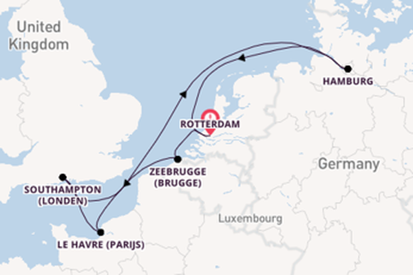 8daagse cruise met het MSC Euribia  vanuit Rotterdam