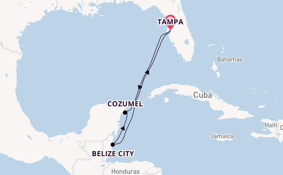 Westelijke Caraïben vanaf Tampa, Verenigde Staten met de Carnival Spirit