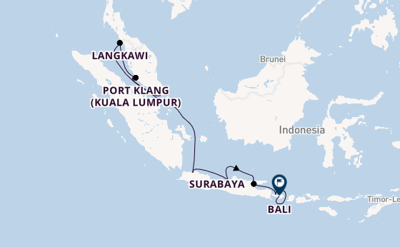 South East Asia from Singapore, Singapore with the Riviera