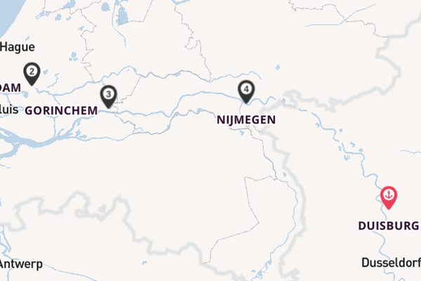 Rhein ab Duisburg, Deutschland auf der A-ROSA AQUA