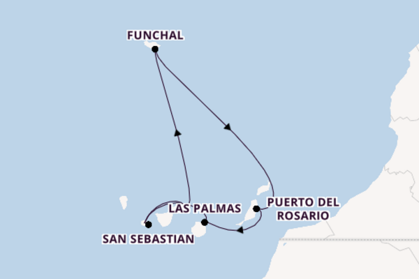 8daagse cruise naar Las Palmas