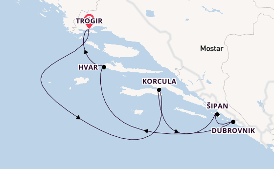 8-tägige Kreuzfahrt ab Trogir