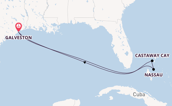 Caribbean vanaf Galveston, Verenigde Staten met de Disney Magic