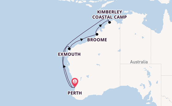 Australië vanaf Perth, Australië met de Sapphire Princess
