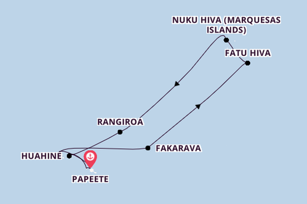 French Polynesia from Papeete, Tahiti, French Polynesia with the Silver Whisper
