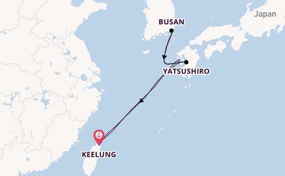 East Asia from Keelung, Taiwan with the Costa Serena