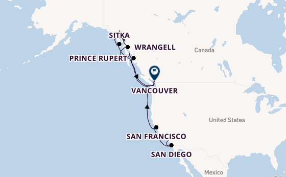 Alaska & West Canada from Los Angeles, California, USA with the EXPLORA III