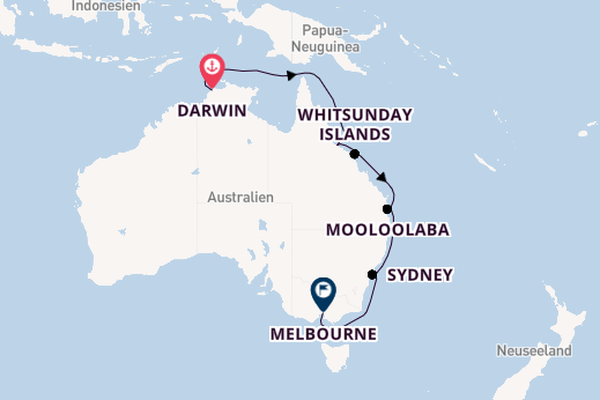 Australien ab Darwin, Australien auf der Silver Nova