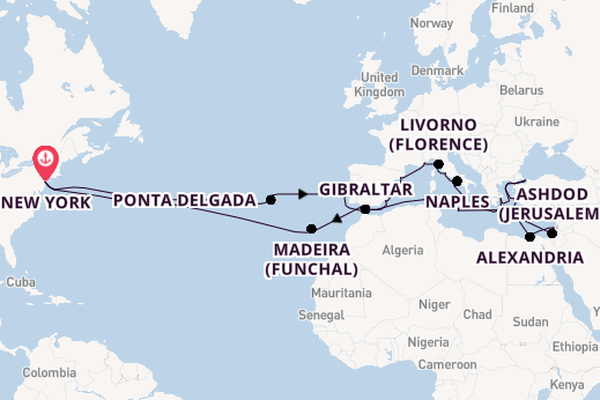 Transatlantic from New York, USA with the Volendam