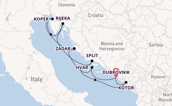 Kroatië vanaf Dubrovnik, Kroatië met de Seabourn Ovation