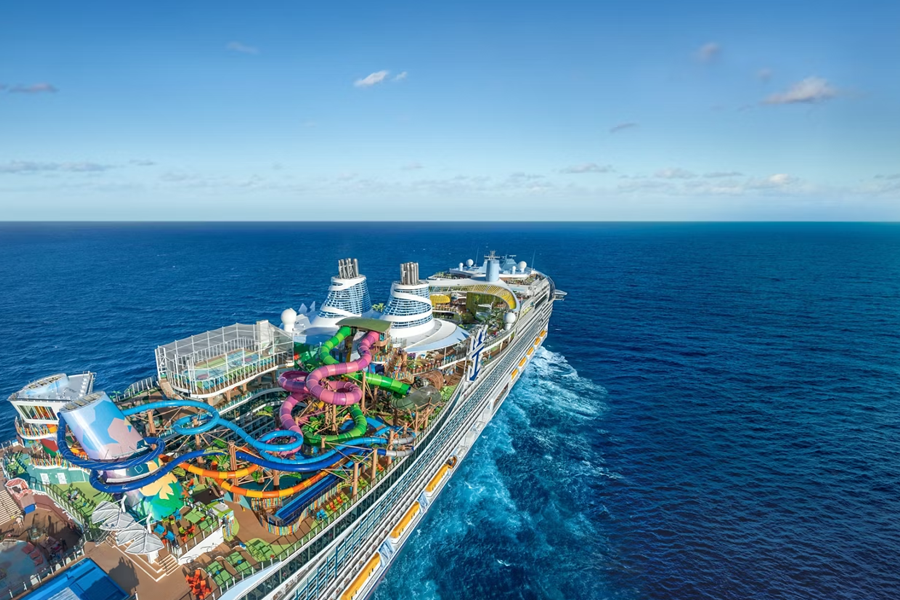 at sea