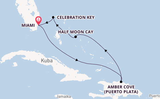Karibik ab Miami auf der Carnival Celebration