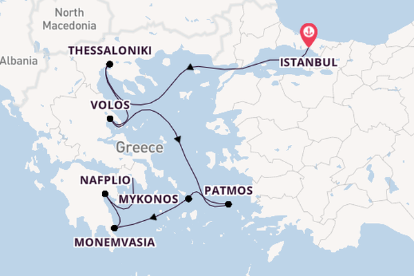 Eastern Mediterranean from Istanbul, Turkey with the Azamara Onward