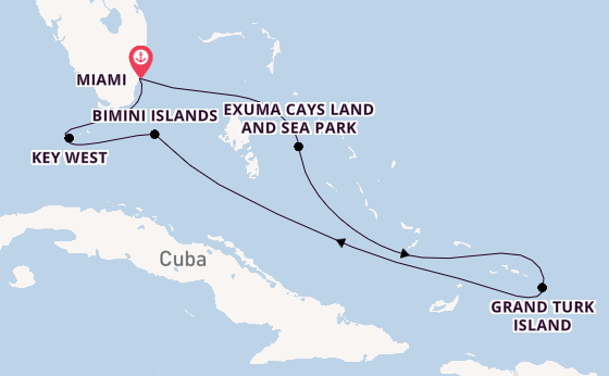 Caribbean from Miami, Florida, USA with the Silver Shadow
