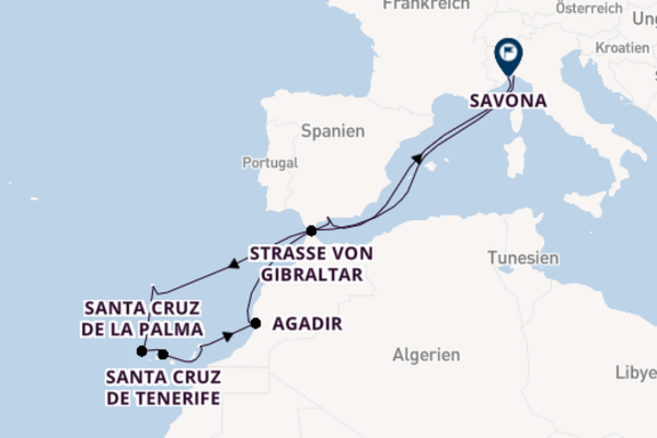 Kreuzfahrt mit Artania von Genua nach Savona