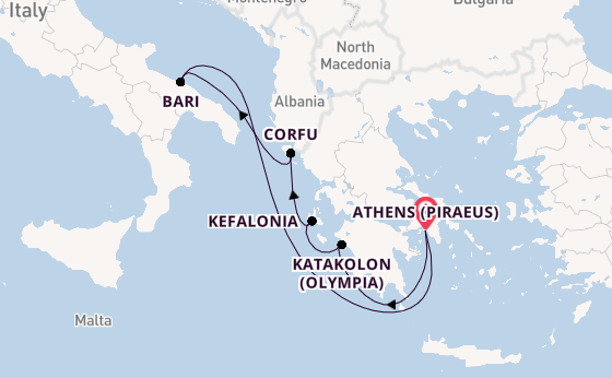 Eastern Mediterranean from Athens (Piraeus), Greece with the MSC Orchestra 