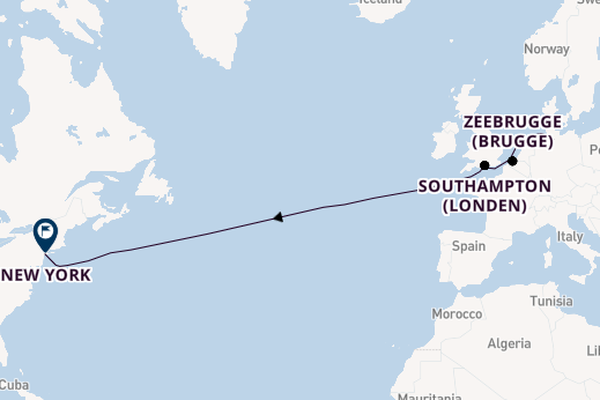 trans-Atlantisch vanaf Hamburg, Duitsland met de Queen Mary 2