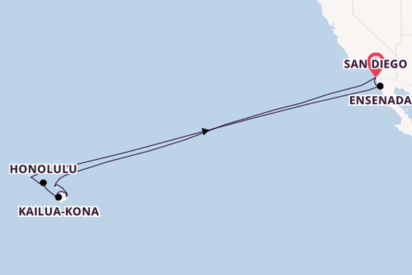 Polynesië vanaf San Diego, Verenigde Staten met de Nieuw Amsterdam