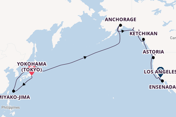 Transpacific from Yokohama (Tokyo), Japan with the Coral Princess