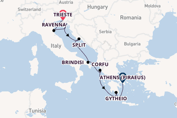 Mediterranean Sea from Trieste, Italy with the Allura