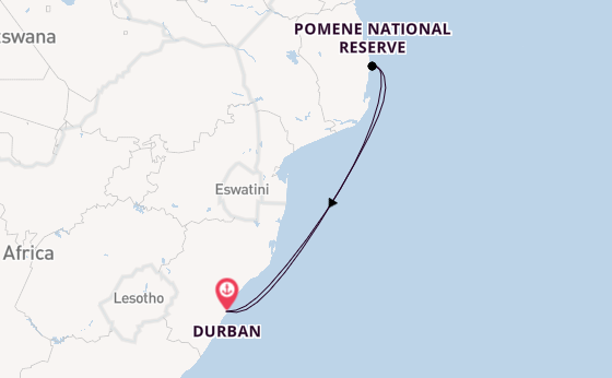 Africa from Durban, South Africa with the MSC Armonia 
