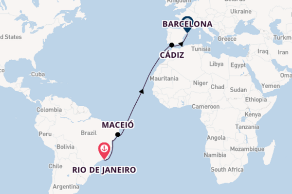 Brazil To Barcelona Grand Journey With Copacabana Stay