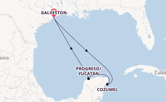 Westelijke Caraïben vanaf Galveston, Verenigde Staten met de Carnival Sunshine