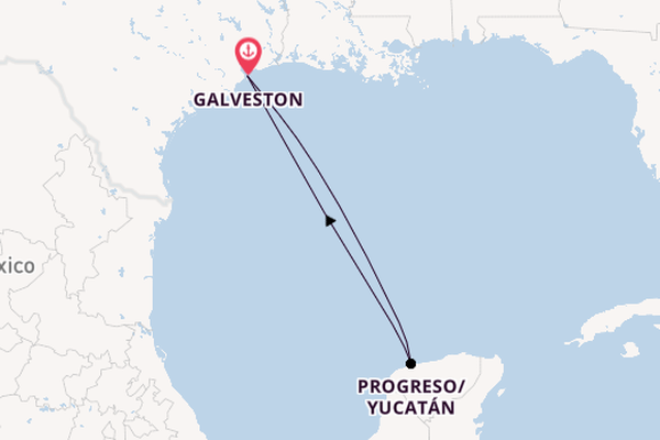 Noord-Amerika vanaf Galveston, Verenigde Staten met de Disney Magic