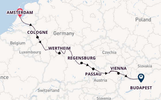 Danube from Amsterdam, Netherlands with the AmaLea