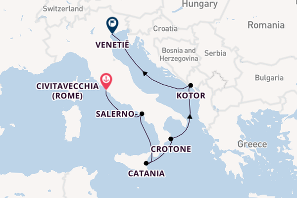 Westelijke Middellandse Zee vanaf Civitavecchia (Rome), Italië met de Azamara Quest