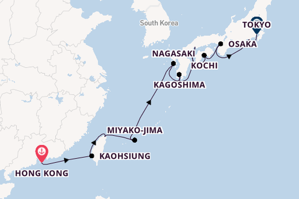 East Asia from Hong Kong, China with the Norwegian Jade