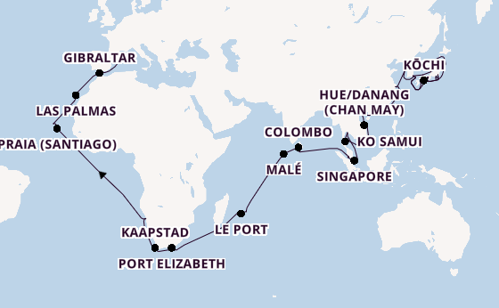 Oost-Azië vanaf Yokohama (Tokio), Japan met de Mein Schiff 6
