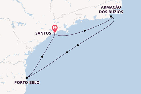 Brazil from Santos, Brazil with the MSC Divina