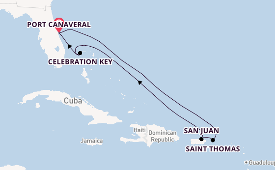 Caribbean from Port Canaveral, Florida with the Carnival Vista