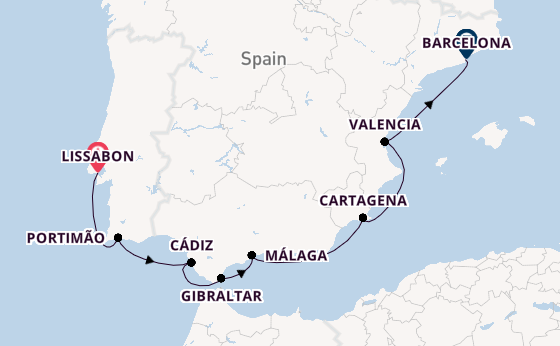 Westelijke Middellandse Zee vanaf Lissabon, Portugal met de Azamara Quest