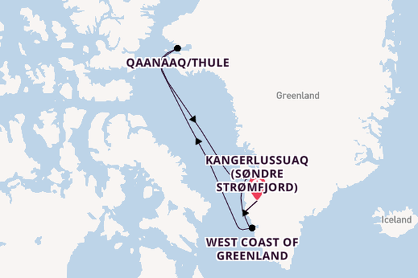 Arctic from Kangerlussuaq (Søndre Strømfjord), Greenland with the HANSEATIC inspiration