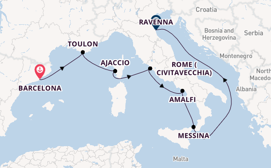 Western Mediterranean from Barcelona, Spain with the Explorer of the Seas