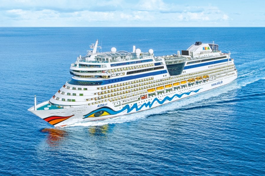at sea