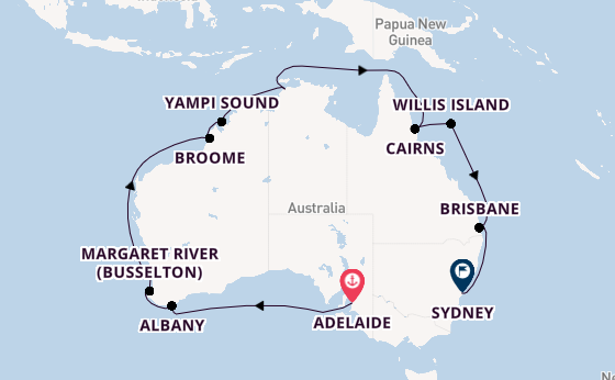 Australia from Adelaide, Australia with the Grand Princess