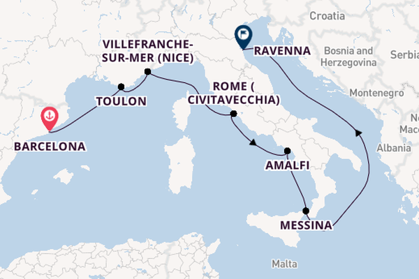 Western Mediterranean from Barcelona, Spain with the Explorer of the Seas
