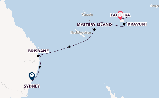 Südsee ab Lautoka, Fiji auf der Norwegian Spirit