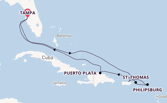 Caribbean vanaf Tampa, Verenigde Staten met de Jewel of the Seas®