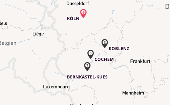 Mosel ab Köln, Deutschland auf der MS VistaGracia