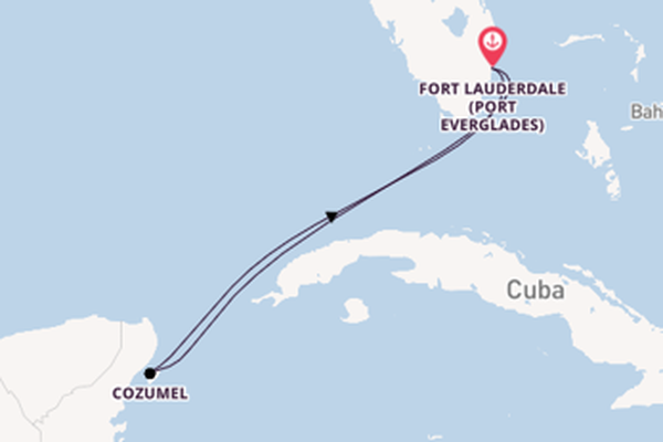 Western Caribbean from Fort Lauderdale (Port Everglades), Florida, USA with the Celebrity Millennium