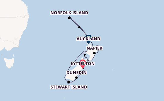 New Zealand from Lyttelton, New Zealand with the HANSEATIC spirit