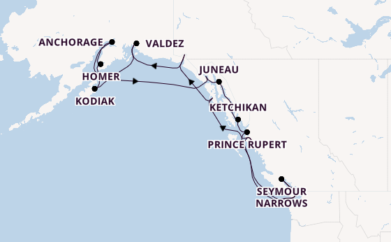 Alaska ab Deutschland auf der Zaandam