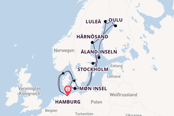 Europa ab Hamburg, Deutschland auf der HANSEATIC nature
