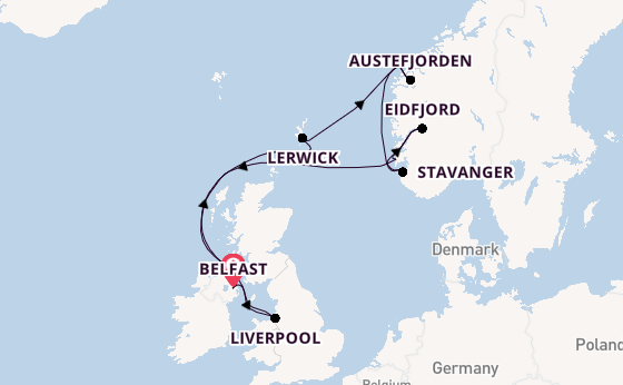 Voyage with Ambassador Cruise Line from Belfast