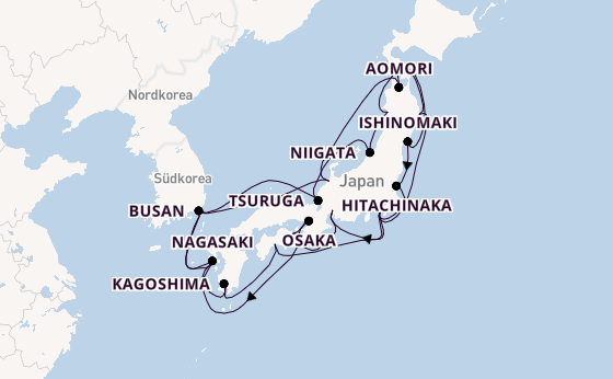 Japan ab Tokio, Japan auf der Sapphire Princess
